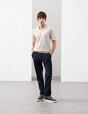 Slim Fit Wool Blend Performance Trousers