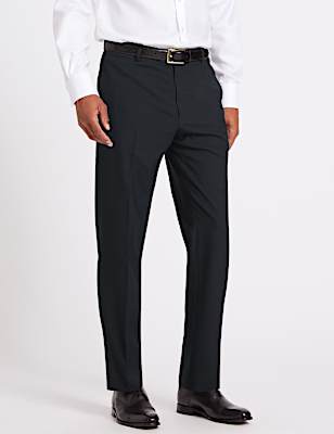 Tailored Fit Flat Front Trousers