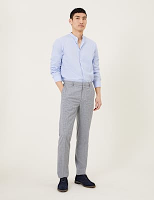 Slim Fit Flat Front Stretch Trousers
