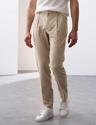 Tailored Fit 360 Flex Pleated Trousers