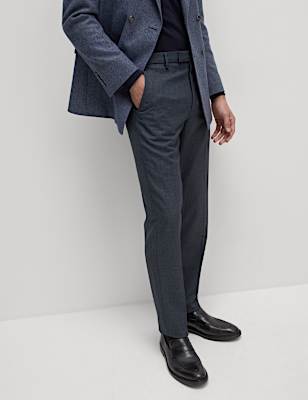 Tailored Fit Check Trousers