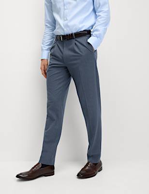 Tailored Fit Single Pleat Smart Trousers
