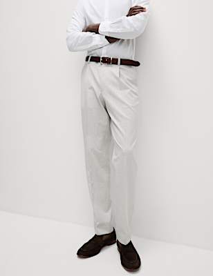 Tailored Fit Single Pleat Smart Trousers