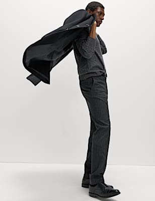 Slim Fit Pinstripe Trousers