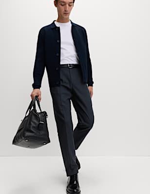 Tailored Fit Warm Handle Puppytooth Trousers