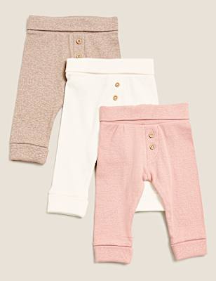 3pk Cotton Rich Leggings (0-3 Yrs)