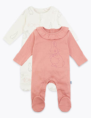 2 Pack Peter Rabbit&trade; Sleepsuits (7lbs-3 Yrs)