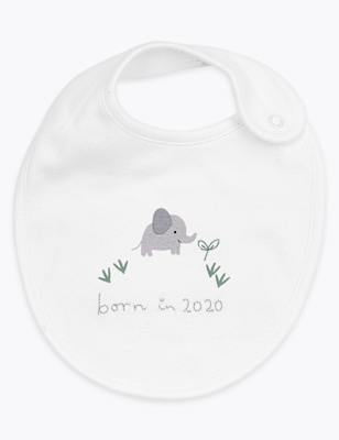 Organic Cotton Born in 2020 Dribble Bib