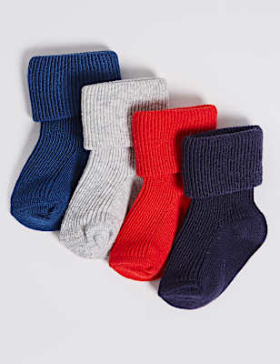 4pk of Baby Socks (0-24 Mths)