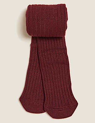 Cotton Ribbed Tights (2-14 Yrs)