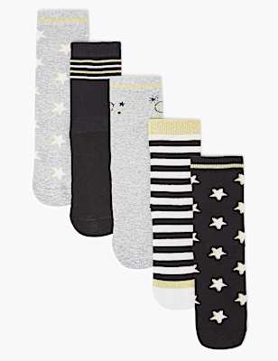 5pk of Patterned Socks