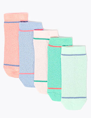 5 Pack Sparkle Trainer Liner Socks