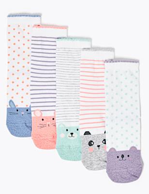 5pk Cotton Rich Animal Socks