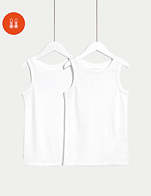 2pk Thermal Cotton Blend Vests