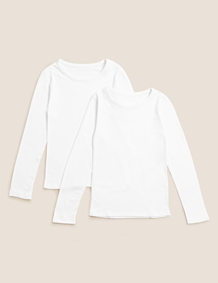 2pk Boys' Thermal Long Sleeve Vests (2-16 Yrs)