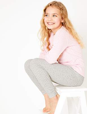 Pointelle Thermal Leggings