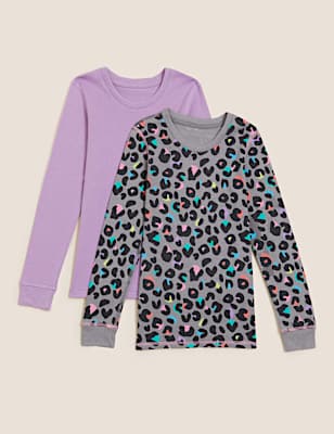 2pk Thermal Leopard Vests (2-16 Yrs)