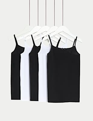 5pk Cotton Rich Camis (5-14 Yrs)
