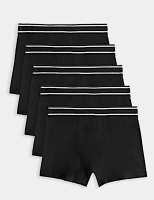 5 Pack Cotton with Stretch Trunks (5-16 Yrs)