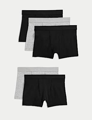 5 Pack Cotton with Stretch Trunks (5-16 Yrs)