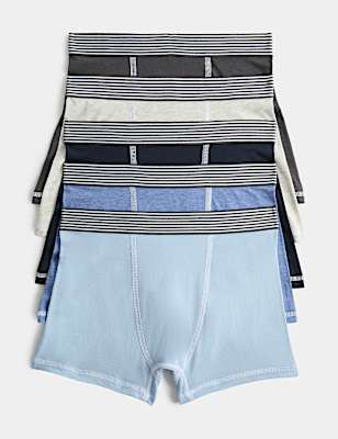 5 Pack Cotton Rich Nautical Trunks (5-16 Yrs)
