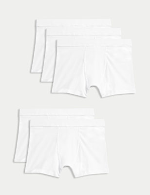 5P Plain Trunks White (2-16 Yrs)