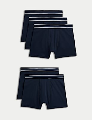 5 Pack Cotton with Stretch Trunks (5-16 Years)