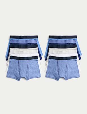 10 Pack Cotton Rich Trunks (5-16 Yrs)