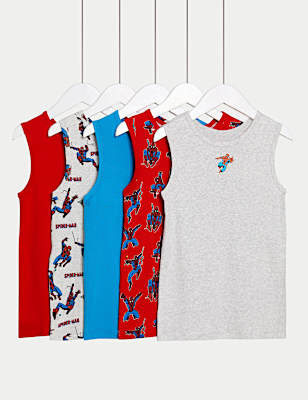 5pk Spider-Man™ Vests (2-8 Yrs)