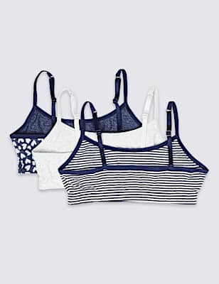 3 Pack Cropped Tops with Stretch (6-16 Years)