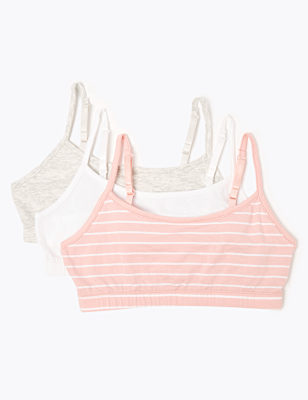 3 Pack Striped Crop Tops (6-16 Years)