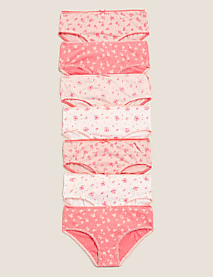 7pk Pure Cotton Ditsy Floral Knickers (2-16 Yrs)