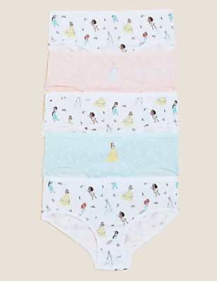 5pk Pure Cotton Disney Princess™ Knickers (2-12 Yrs)