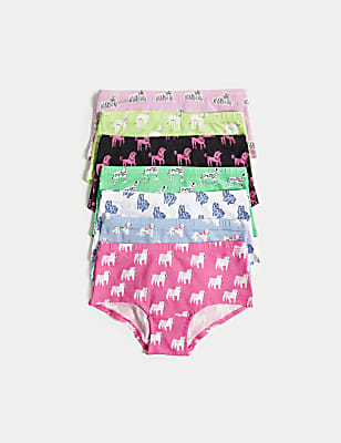 7pk Cotton Rich Dog Print Shorts