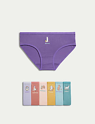7pk Pure Cotton Animal Knickers (2-12 Yrs)