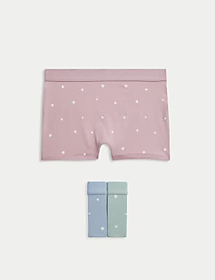 3pk Cotton with Stretch Stars Boxer Shorts (5-16 Yrs)