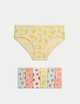 7pk Cotton Rich Fruit Print Knickers (2-12 Yrs)