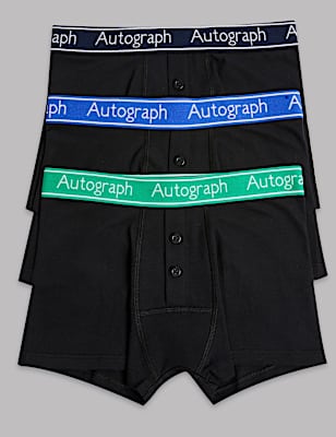 3 Pack Cotton with Lycra® Trunks (6-16 Years)
