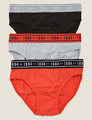 3pk Cotton with Lycra&reg; Briefs (6-16 Yrs)