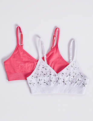 2 Pack Unicorn Liner Cropped Tops (6-16 Years)