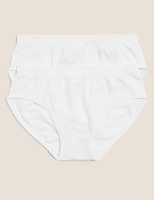 2pk Seamfree Bikini Knickers (6-16 Yrs)
