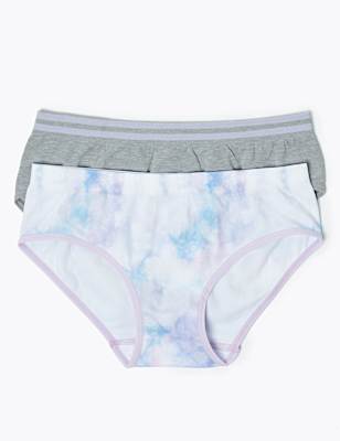 2 Pack Seamfree Tie Dye Knickers (6-16 Yrs)