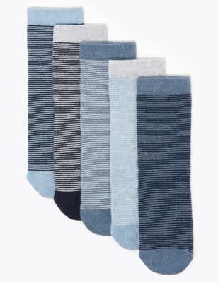 5 Pack of Cotton Rich Striped Socks