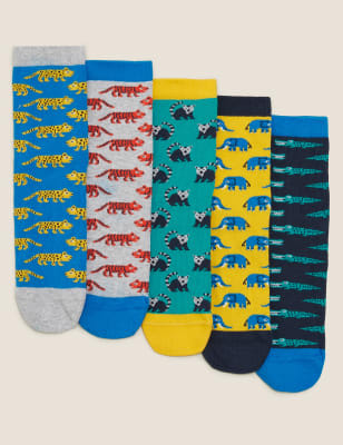 5pk Cotton Animal Socks