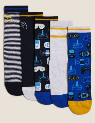 5pk Cotton Rich Sports Socks