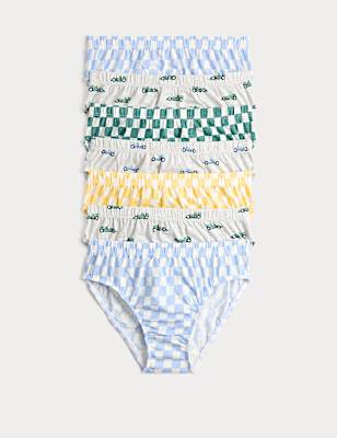 7 Pack Car & Checkerboard Pure Cotton Briefs (18 Mths-14 Yrs)