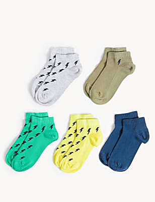 5pk Cotton Rich Lightning Trainer Liners&trade;