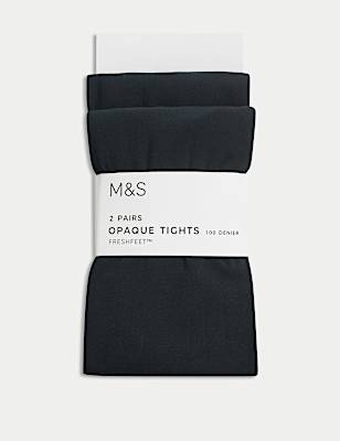 2pk 100 Denier School Tights (6-14 Yrs)