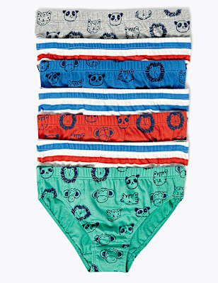 7pk Pure Cotton Patterned Briefs (2-7 Yrs)