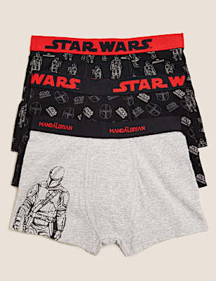 3pk Cotton Rich Star Wars&trade; Trunks (4-14 Yrs)